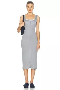 Платье-майка миди Miu Miu, цвет Grigio