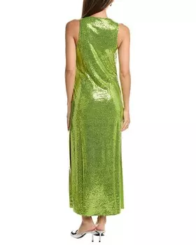 Платье-майка с блестками Michael Kors Collection, зеленый