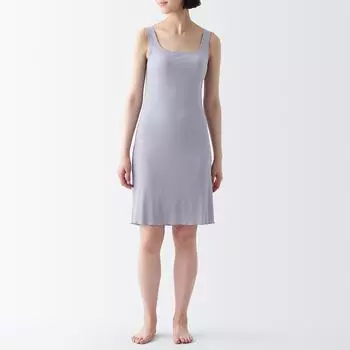 Платье-майка с гладким ребристым бюстгальтером MUJI, фиолетовый