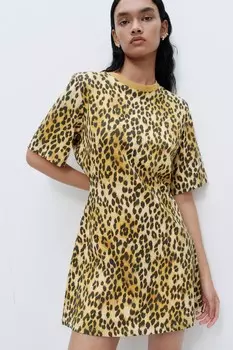 Платье-Майка с подплечниками H&M, бежевый