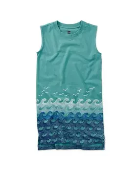 Платье-майка с волнами Tea Collection, зеленый