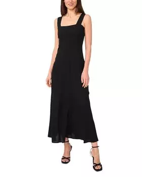 Платье-майка с вставками из шифона Challis VINCE CAMUTO, черный