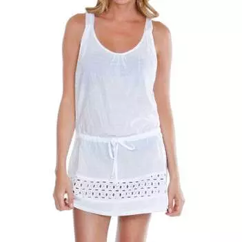 Платье-майка Summer Love с заниженной талией белого цвета Dotti