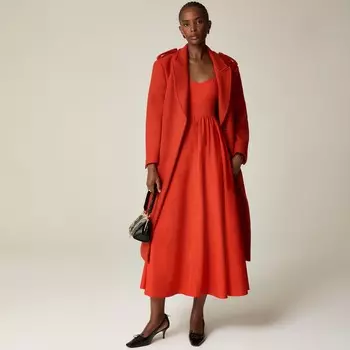 Платье-Майка в форме сердца с юбкой из поплина J.Crew, красный