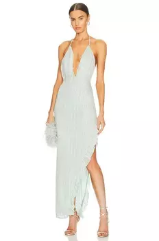 Платье MAJORELLE Teil Embellished Gown, цвет Baby Blue