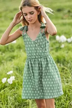 Платье маленькой девочки Mayoral, зеленый