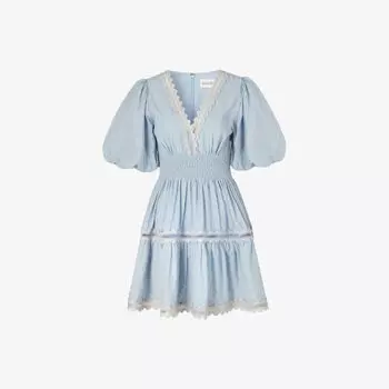 Платье Malina Elvira с V-образным вырезом, голубой