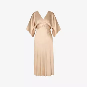 Платье Malina Juno с V-образным вырезом, золотой