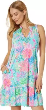 Платье Мэлоун Lilly Pulitzer, цвет Celestial Blue Cay To My Heart