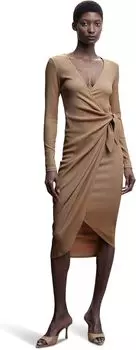 Платье MANGO Amazing Dress, песочный