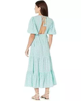 Платье MANGO Basil Dress, цвет Turquoise/Aqua