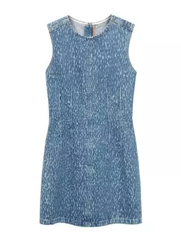 Платье MANGO Beau, синий деним