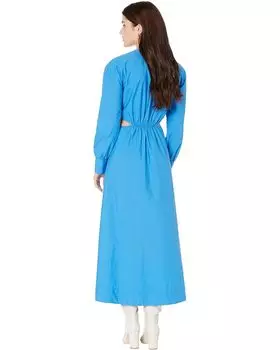 Платье MANGO Brown Dress, цвет Medium Blue