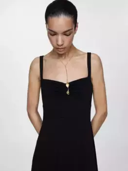 Платье Mango Cali Midi, черный