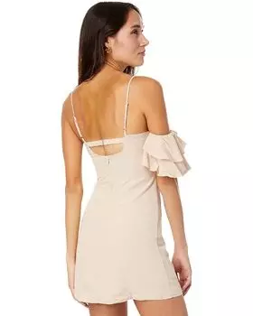 Платье MANGO Camila Dress, бежевый