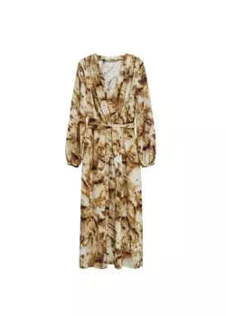 Платье MANGO Dress Beso, коричневый