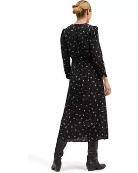 Платье MANGO Flapy Dress, черный