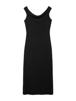 Платье MANGO FRESA, черный