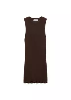 Платье MANGO Knitted dress Marylin, коричневый