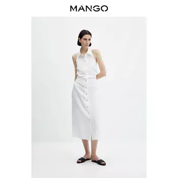 Платье Mango на пуговицах, белый