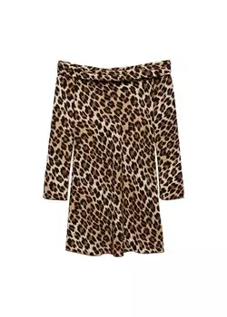 Платье MANGO Stark, цвет Brown/Cappuccino