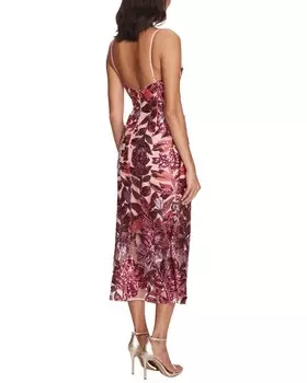 Платье Marchesa Notte с камнями, розовый