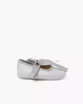 Платье Мэри Джейн для девочки с блестящим бантиком Pisamonas, серебрянный