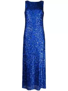 Платье Mariah с вырезом на спине и пайетками Sachin & Babi, синий