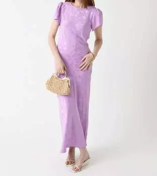 Платье Marie Maxi из жаккарда «Лиловый тюльпан» KITRI