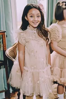 Платье marietta с разноцветными блестками и звездами Angels Face, золотой