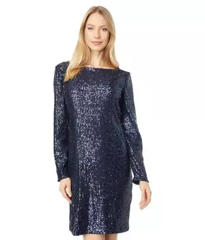 Платье MARINA, Long Sleeve Sequin Dress