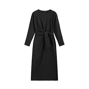 Платье Massimo Dutti с завязками, чёрный