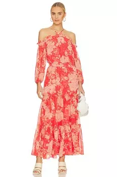 Платье макси 1. STATE Smocked Waist Halter, цвет Rose Of Sharon