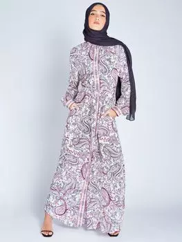 Платье макси Aab Boteh, Белый/Мульти