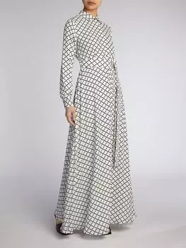 Платье макси Aab Diamond, белый/черный