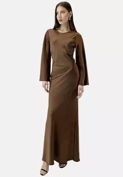 Платье макси ABAYA Elara, коричневый