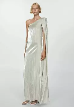 Платье макси AGATHA Mango, зеленый