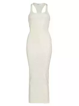 Платье макси Agathe с украшением Ronny Kobo, цвет pearl