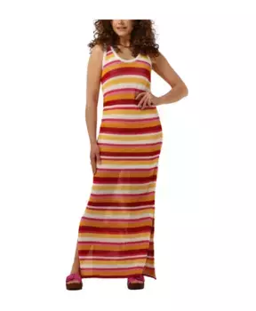 Платье макси Alizee в полоску с крючком Colourful Rebel, мультиколор