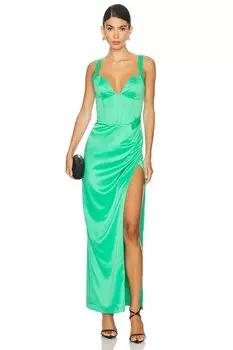 Платье макси элоди Nbd, зеленый