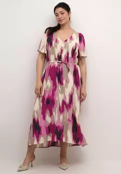 Платье макси ALONA Kaffe Curve, розовый