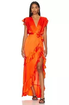 Платье макси Amanda Uprichard Johanna, цвет Serrano