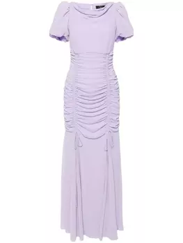 Платье макси Amandine со сборками De La Vali, фиолетовый
