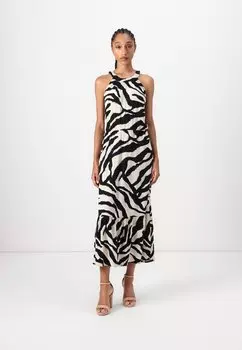 Платье макси AMERICAN NECKLINE TOM TAILOR, мультиколор