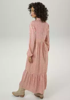 Платье макси Aniston CASUAL с гармоничным ретро-рисунком - НОВАЯ КОЛЛЕКЦИЯ, розовый