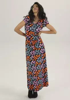 Платье макси Aniston SELECTED с обтягивающими рюшами на талии – НОВАЯ КОЛЛЕКЦИЯ, синий