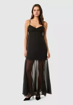 Платье макси ANNIE SHEER DETAIL MIDI Forever New, черный