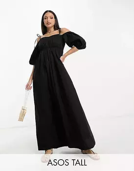 Платье-макси Asos, черный