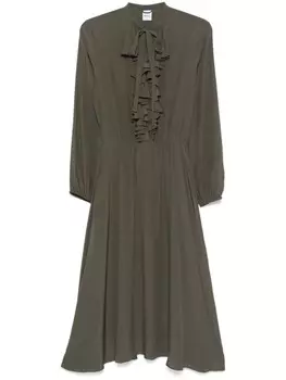 Платье макси ASPESI из крепдешина, зеленый