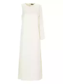 Платье макси Aurea с разрезом Peserico, нейтральный